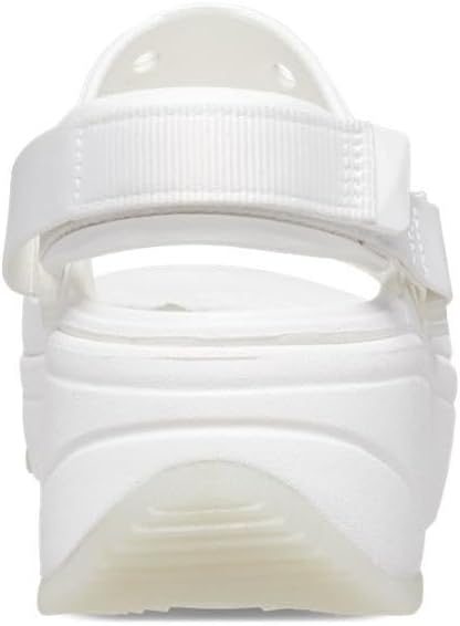 Crocs Classic Hiker Xscape Unisex Platform Sandals – Chunky Platform – Webbed Backstrap – Two-strap Upper White Men's 8, Women's 10 Medium