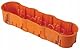 Pawbol 4-Fach Hohlwanddose Tiefe 60mm Fräsloch 4 x Ø 68 mm mit vormontierten Geräteschrauben, nicht wasserfest, Kunststoff, Orange, modern