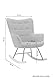 byLIVING Schaukelstuhl Richie/gepolsterter Relax-Sessel/Samt Bezug schwarz mit Steppung/Metall-Gestell matt schwarz/Kufen aus Buche/Wippstuhl/Schwingsessel/B 72, H 92, T 92 cm