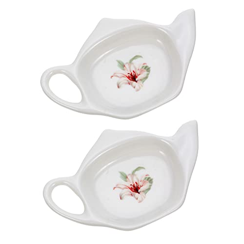 Hemobllo 2pièces Repose-sachets De Thé Décoratifs Plateau pour Sachets De Thé sous-Verres Pratiques pour Maison Cuisine Et Salon
