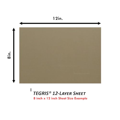 Image of TEGRIS Thermoplastic Composite Sheet - (8 x 12 in.) - (Coyote Brown) - (12 Layer /.060) - Impact Resistant Material for Holster Making, DIY Gear, & Hobby - (USA Made)