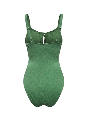 Image of BERLOOK Womens One Piece Swimsuits Floral Push Up Bathing Suit Sexy Tie Slimming Swimsuits for Women Swimwear