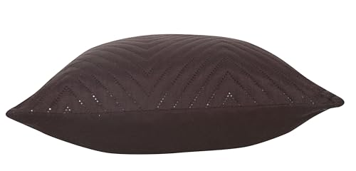 Image of RD TREND UltraSonic Microfiber Cushion Covers, 60 x 60 cm /24 x 24 inches, Set of 2, 250 TC,Back Zipper (Coffee)