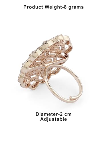 Cubic Zirconia Bling Brass Finger Ring for Women
