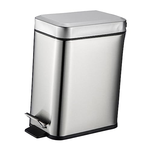 WEKADRIN Cubo De Basura De Acero Inoxidable Cubo De Basura Grande Cubo De Basura Pequeño Con Tapa Mini Cubo De Basura Cubo De Basura Portátil Cubo De Basura Con Tapa