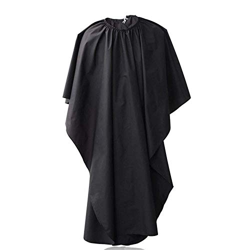 Preisvergleich Produktbild Friseurumhang Haarschneideumhang,Professionelle Wasserabweisend Einstellbare Haar Salon Cape,Friseursalon Schwarz Salon Barber Cape,Unisex Professionelle Schürze Haar Styling Salonausstattung