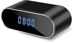 RENMAX WiFi Camera 1080p Motion Detection Digital Table Clock Portable Rechargeable Night Vision 64GB Support