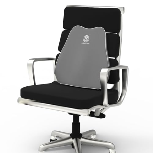 Image of MRRON Slim Back Support for Office Chair | 3 Years Warranty | Medical Grade Memory Foam Car Seat Back Support, Orthopedic Lumbar Back Rest for Back Pain Relief - Back Pillow for Sitting Long Hours