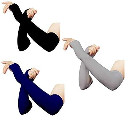 Image of MIZUNA Sun Protection Arm Sleeves Hand gloves For Men & Women,Thumb Holes UPF 50 Arm Cover for Biking,Cricket,Cycling, Golf, Outdoor Sports