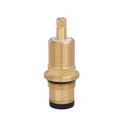 Image of DE PLUMBER Type Universal Rising Flush, Brass Spindle /Spare Part for Taps Repairing /Disc Tap Inner Cartridge Suitable for PLUMBER Type Universal Rising Flush Models (Golden, 28 * 1.5'')