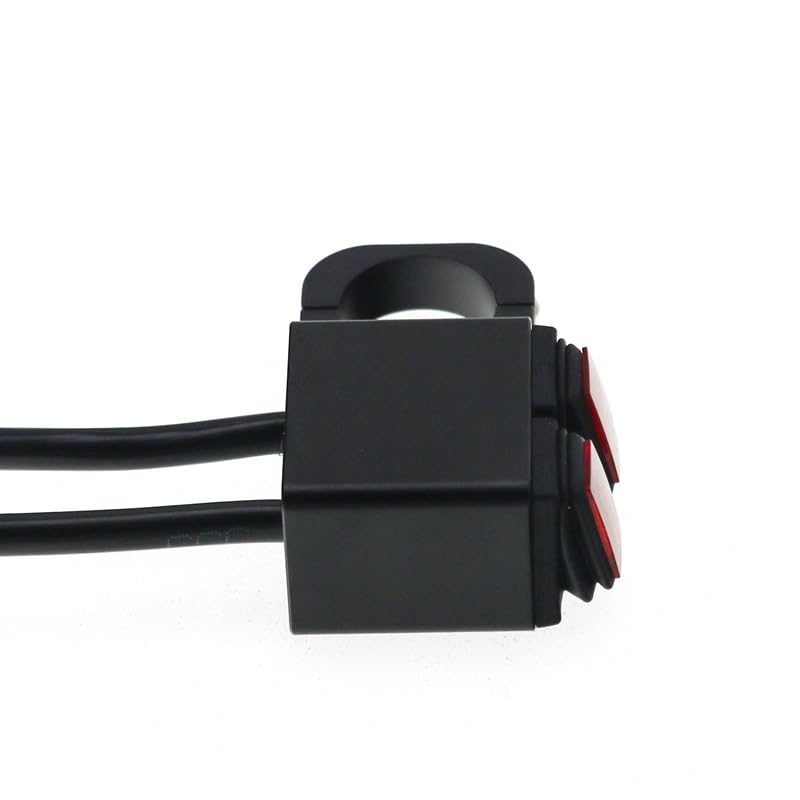 Interrupteur de guidon double commande rouge pour moto et ATV - 5