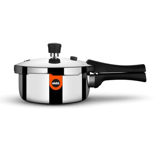 Image of Stahl Xpress Triply 1 L Pressure Cooker Baby, Induction Cooker, Outer Lid Pressure Cooker, Induction & Gas Stove Compatible, 5 Years Warranty