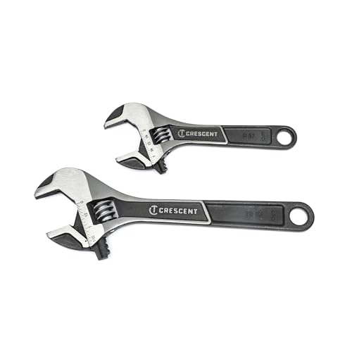 Crescent 2 Piece Wide Jaw Adjustable Wrench Set | 6' & 10' | ATWJ2610VS