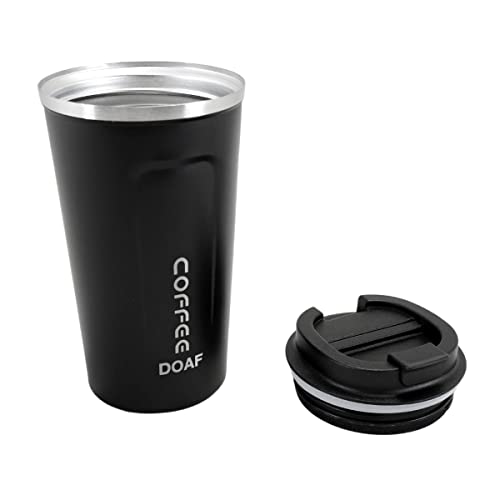 Copo Para Café Coffee Chá Suco, Térmico Inox Com Tampa e Parede Dupla 510ml