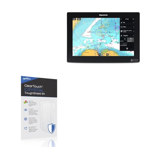 BoxWave Screen Protector Compatible with Raymarine Axiom+ 12 - ClearTouch Crystal ToughShield 9H (2-Pack), Clear 9H Tough Flexible Film Screen Protector