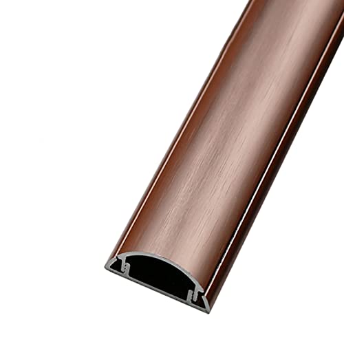 Cubierta para cables de aleación de aluminio HAIXHX, protector impermeable semicircular para cables con adhesivo autoadhesivo, ideal para TV, oficina, hogar y taller (Color: Dorado rosa, Tamaño: No.2) miniatura 1