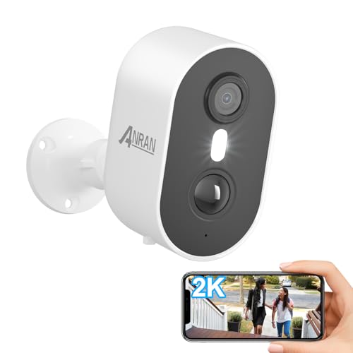 ANRAN 2K Wireless Outdoor Security Camera with AI Motion Detection, Color Night Vision, 2-Way Talk, and Alexa Compatibility