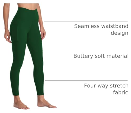 Image of Colorfulkoala Essential 7 /8 Leggings with Pockets | Yoga Pants for Women, Buttery Soft, Tummy Control, Workouts, Pilates, Casual, Gym, Athleisure, 25 inch Inseam