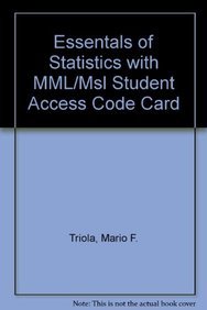Essentals of Statistics with MML/MSL Student Ac... 0321688058 Book Cover