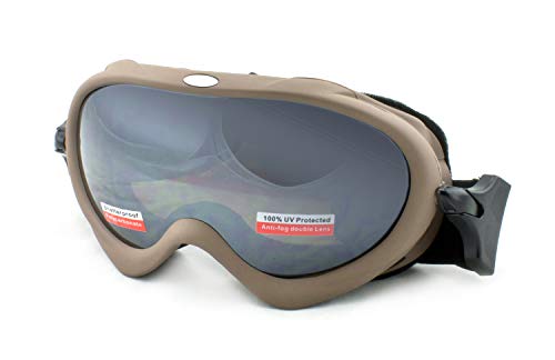 Cloud 9 Women's Snow Goggles in Matte Brown/Mirrored Lens