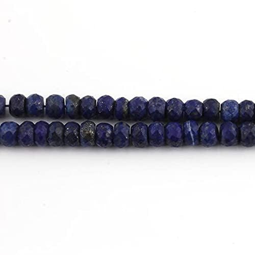 Perles lapis lazuli facettées 7mm de qualité gemme pour bijoux haut de gamme - 3