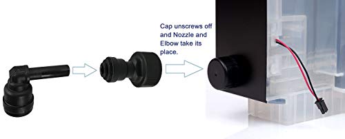Fitting for Direct Water Line Hookup with Elbow for Keurig Commercial Brewers (B150, B155, K150, K155)