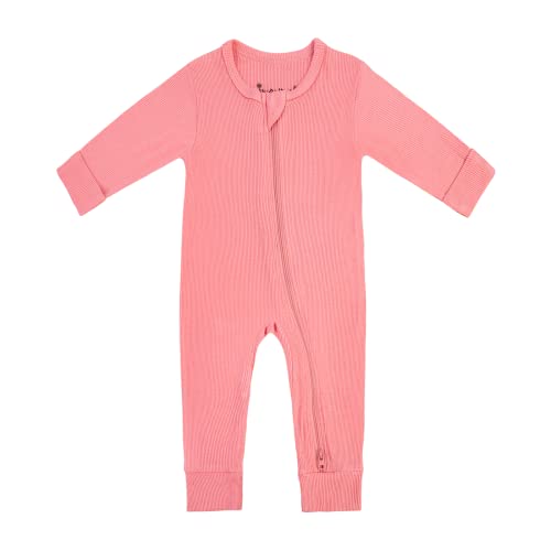 Image of Jimonda Ribbed Baby Pajamas,Baby Girls Boys Footless Sleepers,Gender Neutral Baby Clothes,2-Way Zipper Closure Romper