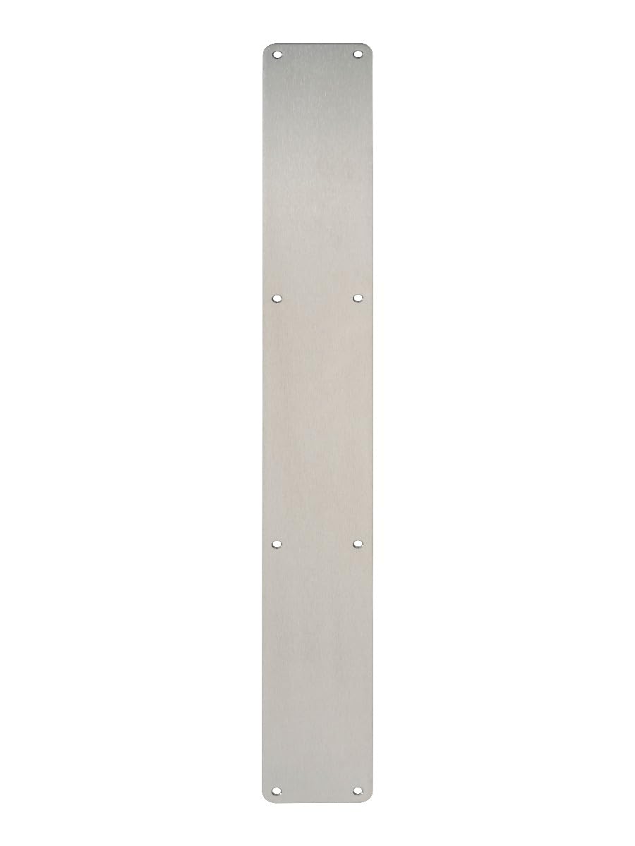 Kooples Hardware Finger Plates Brushed Stainless Steel Door Protectors for Commercial, Public and Interior Use (Satin Stainless Steel, 650mm x 75mm)