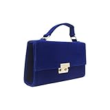 ZIUMUDY Retro Velvet Clutch Bag Elegant Metal Binding Evening Purse for Wedding Prom Party (Royal...