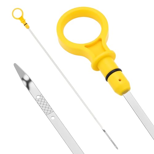 Rebvugr Engine Oil Dipstick Engine Oil Level Dipstick Indicator Replacement OEM# CJ5Z-6750-A Oil Dip Stick for Checking Oil Fluid Compatible with Ford Edge Escape Explorer Focus Fusion Lincoln