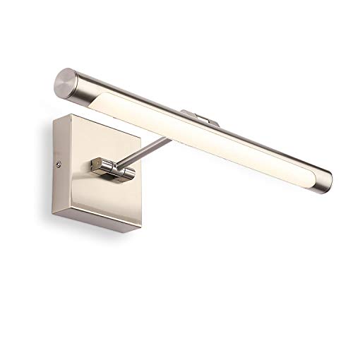 Single Arm Led Picture Lights 16.53 Inch, Joosenhouse Full Metal Artwork Lamp With Rotatable Sconces Lamp Head, 9W (45W Eqv.), Hardwired Connection, 3000K Warm White 560Lm, Brushed Nickel Finish… #TOP2