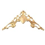 MUZITREE Support 40mm. Angle métallique Decoration Protecteur Couverture de Bloc - Notes Mobilier Cadre Photographique pour Le Menu(Gold)