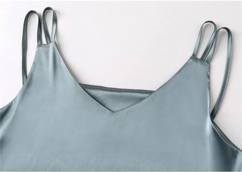 Hamthuit Women Satin Sling Tank Tops Summer Ladies Strap Camisole Female Cropped Vest3