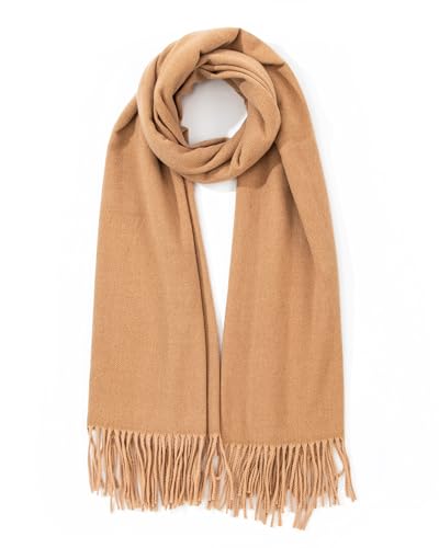 Winter Women's Soft & Warm Solid Color Oversized Scarf, Thick & Cozy Large Blanket Shawl for Cold Weather - Main Image