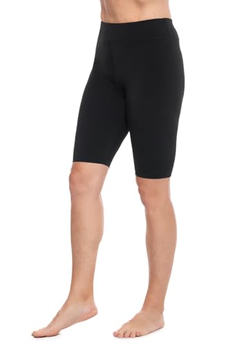 Women's Swim Shorts - UPF 50+ Sun Protection - Deep Water in Black - Thumbnail 3