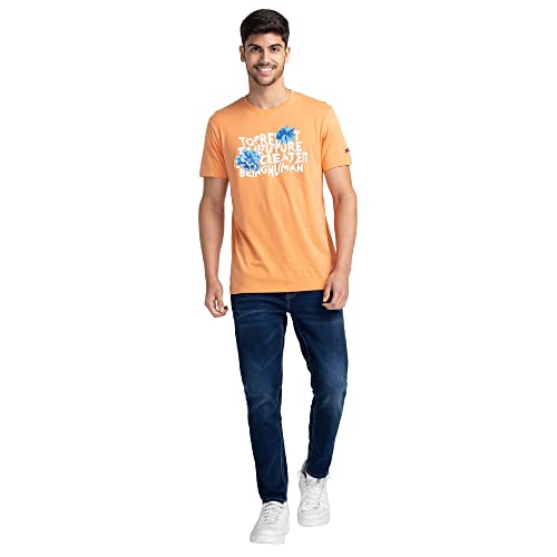 Image of Being Human Cactus Green Regular Fit Round Neck Men's T-Shirt Clothing