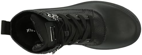 Karl Lagerfeld Paris Men's Mid Height Performance Polar Fleece Lining & Translucent Sole Boot Combat, Black, 10 | Image 4