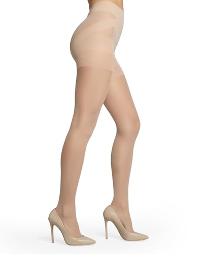 alber's SILHOUETTE PUSH UP 20 – Pack de 1 – Medias moldeadoras y relajantes para mujer, semitransparentes 20 DEN | Talla 3 (M) | Natural