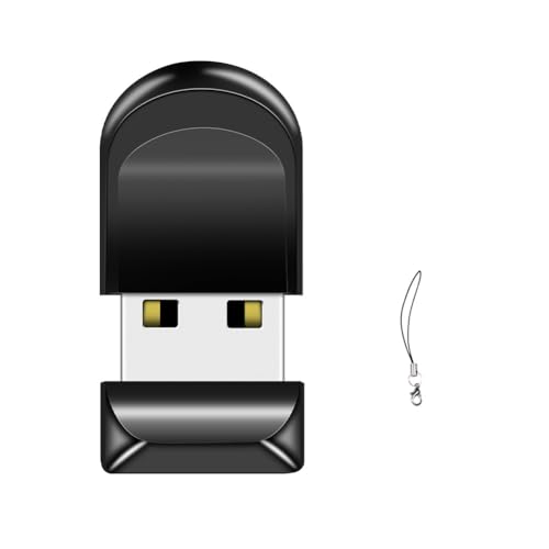 Uxsjakjsd Mini Memoria USB Negra, Resistente Al Agua, de Alta Velocidad, 64 GB, Portátil, para PC.