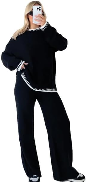 Generickeep Fashion Womens Oversized Co Ord Knitted Pcs Set