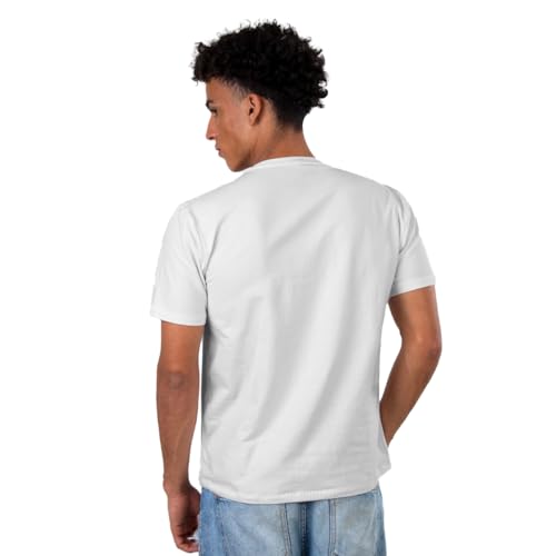 Kit 2 Camisetas Slim Fit de Algodão Egípcio para Homens (2 Brancos, G)