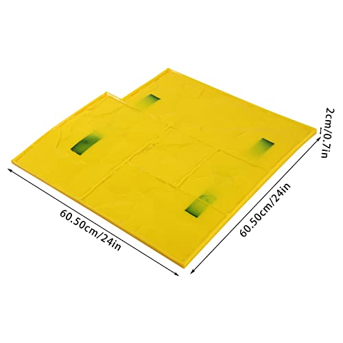 4 Pack Stone Tile Texture Concrete Stamp Mat, 24\"X24\" Slate Seamless Texture Polyurethane Stone Stamp Mat Concrete Cement Imprint Texture Cement Stamping Wall Pad