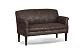 Cavadore 2-Sitzer Sofa Malm mit Federkern in Antiklederoptik Dunkelbraun