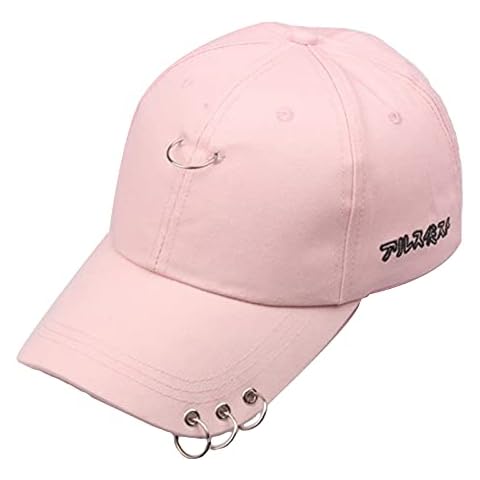 Baseball Cap Adjustable Iron Ring Caps Cotton Snapback Gorras Dad Hat Hip Hop Hats Casual Outdoor, Pink2, One size Cover