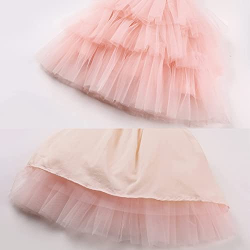 Tutu Tulle Dress For Baby Girls Toddler Girl Flower Wedding Birthday Dresses With Flower Headband 2T Blush Pink #TOP5
