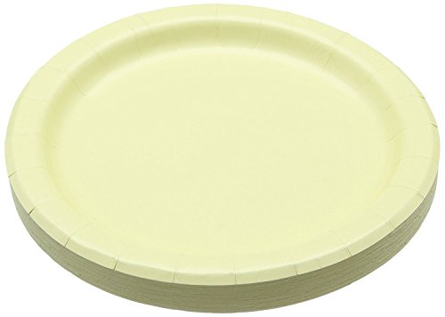 Unique Industries, Cake Paper Plates, 20 Pieces - Ivory