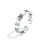 Men's Wedding Band | Silver Rings for Men Women - Cool Gifts for Him Boyfriend Fathers Day Anniversa