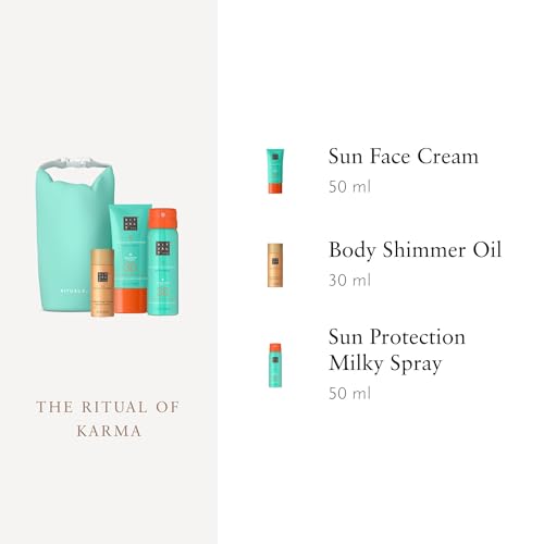 RITUALS The Ritual of Karma – Summer Trio – Crema solar facial FP30, loción corporal FP30 y aceite iluminador – Set de regalo con té blanco, loto sagrado y ginkgo biloba - imagen 2