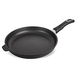 Original Gundel GUSS-BRATPFANNE flach, Ø 28 cm, Höhe 4,5 cm, BIOTAN-Oberfläche, PFOA-frei, Akku-Therm Boden - fester Stiel