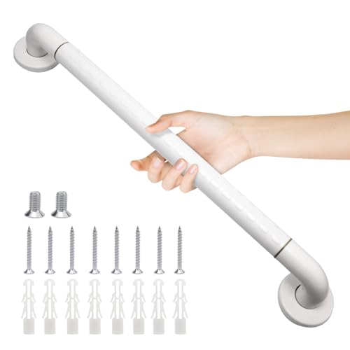 Barres d'appui Salle de Bain Avec Poignée Antidérapante et Cercles de Sécurité Lumineux,WC,Douche,Porte-serviettes,Aide-escalier Seniors et Enfants 60cm